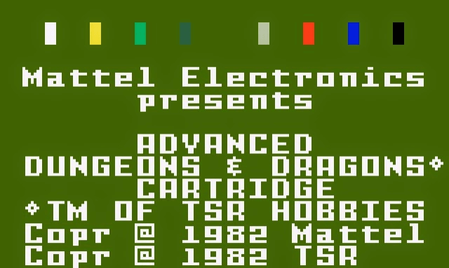 Advanced Dungeons & Dragons screenshot 5 for Intellivision
